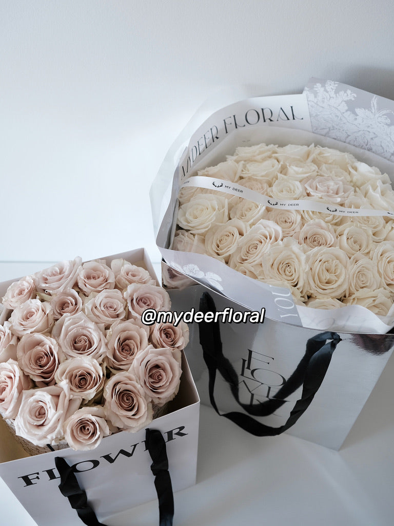 《白月光》玫瑰花束 | White Roses