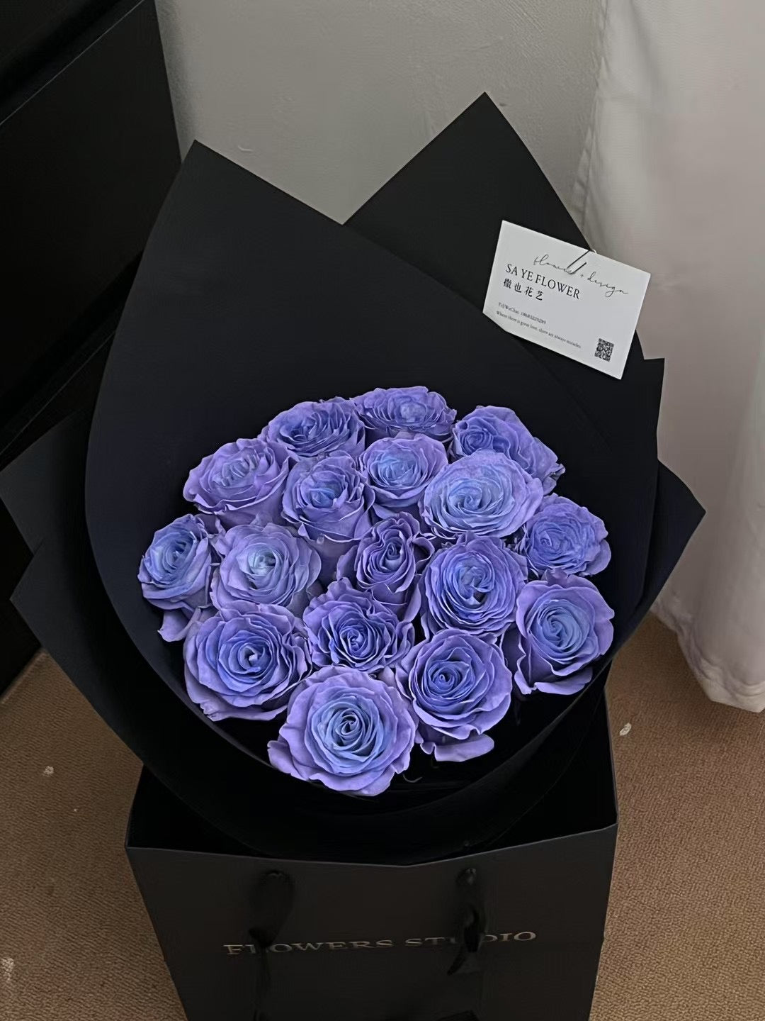 《薰衣草》玫瑰花束｜Blue Lavender Rose Bouquet