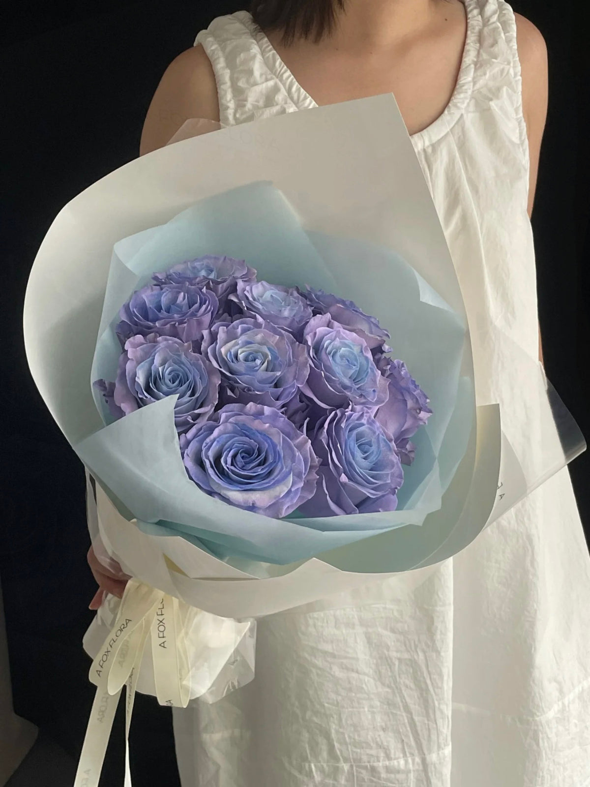 《薰衣草》玫瑰花束｜Blue Lavender Rose Bouquet