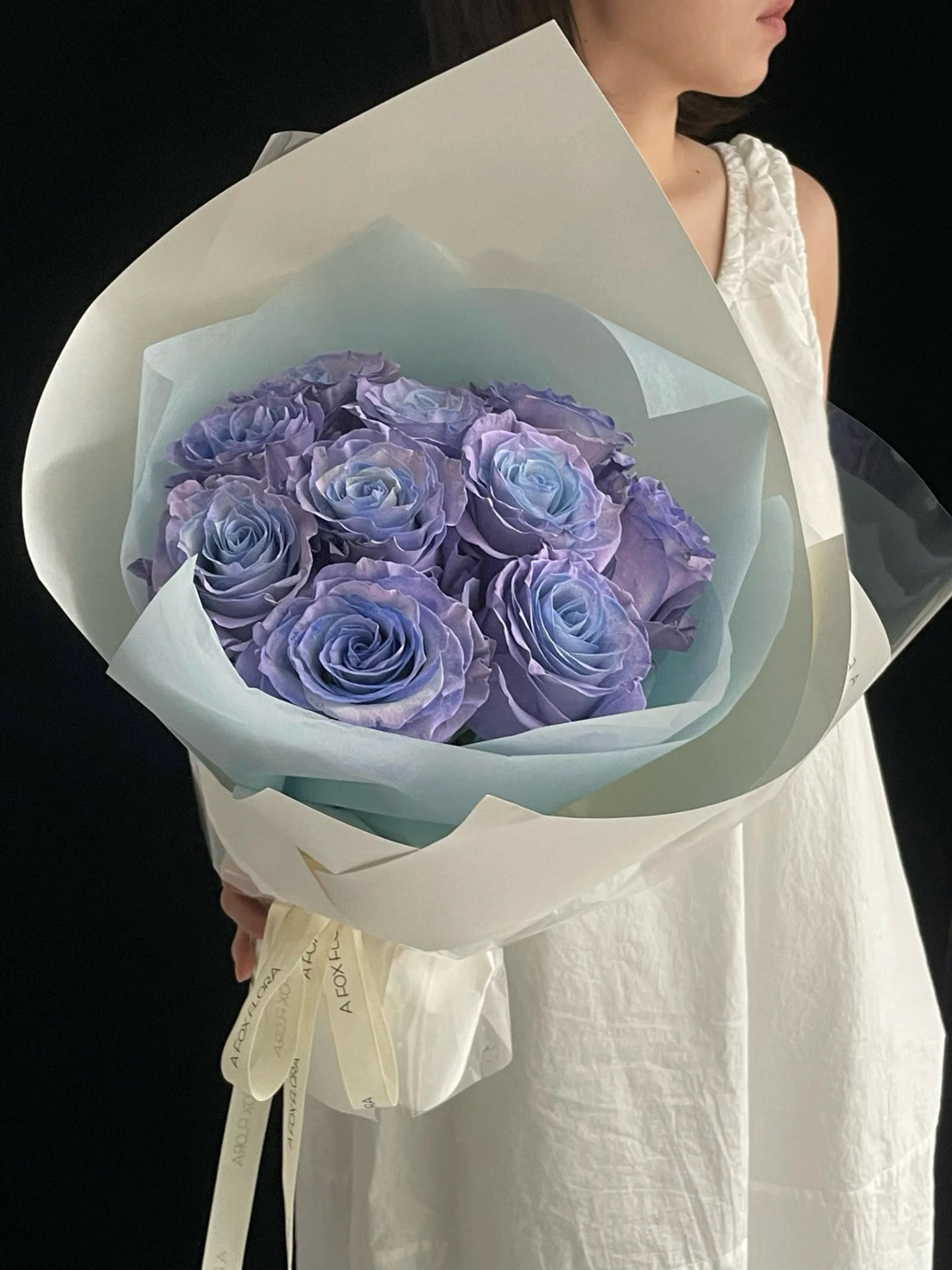《薰衣草》玫瑰花束｜Blue Lavender Rose Bouquet