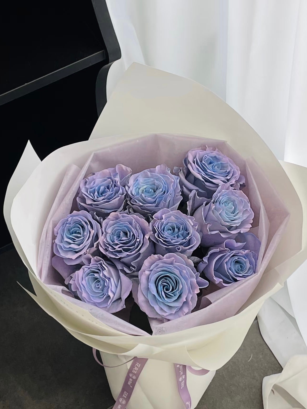 《薰衣草》玫瑰花束｜Blue Lavender Rose Bouquet