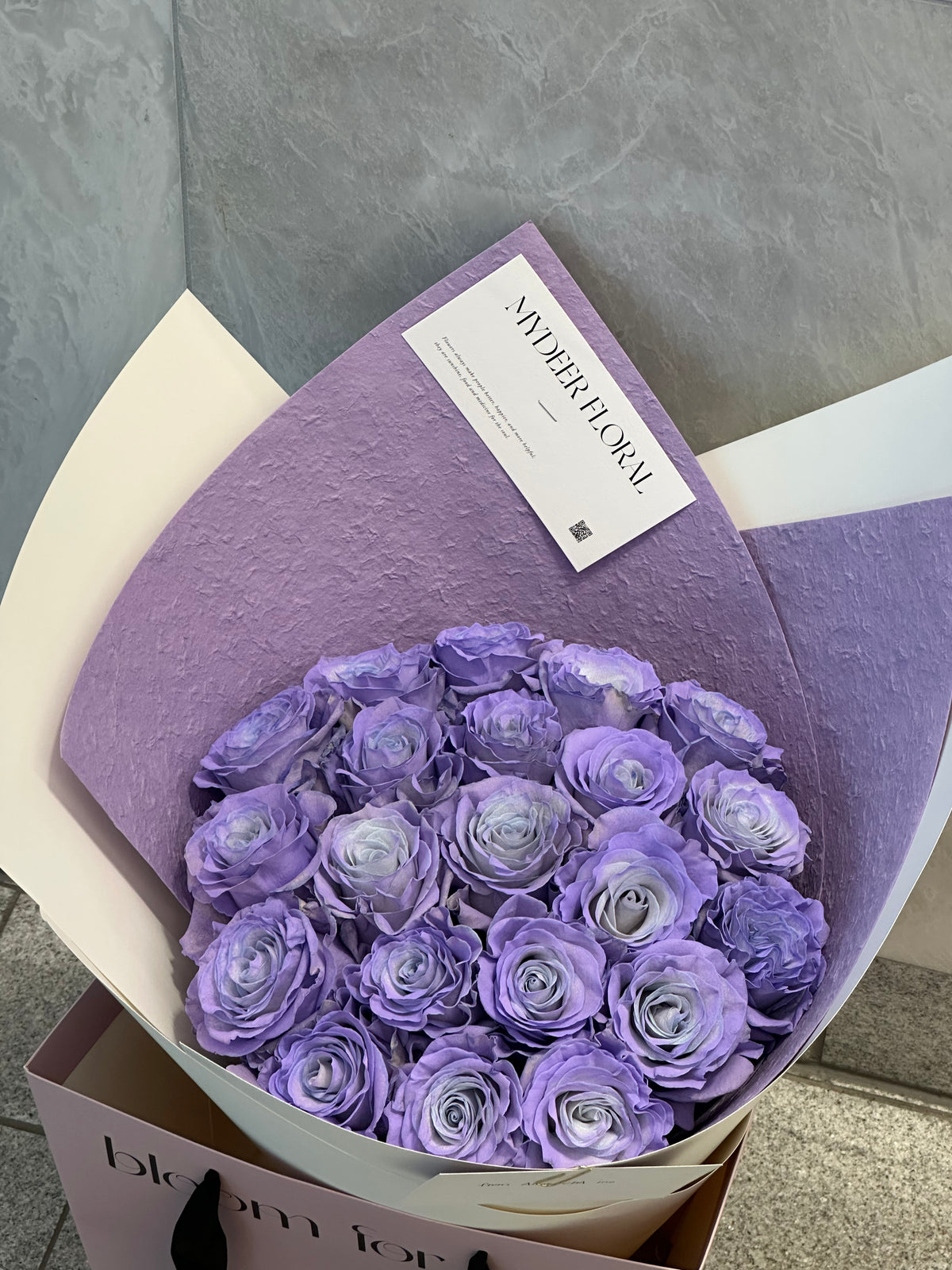 紫雾海玫瑰花束｜Blue Lavender Rose Bouquet