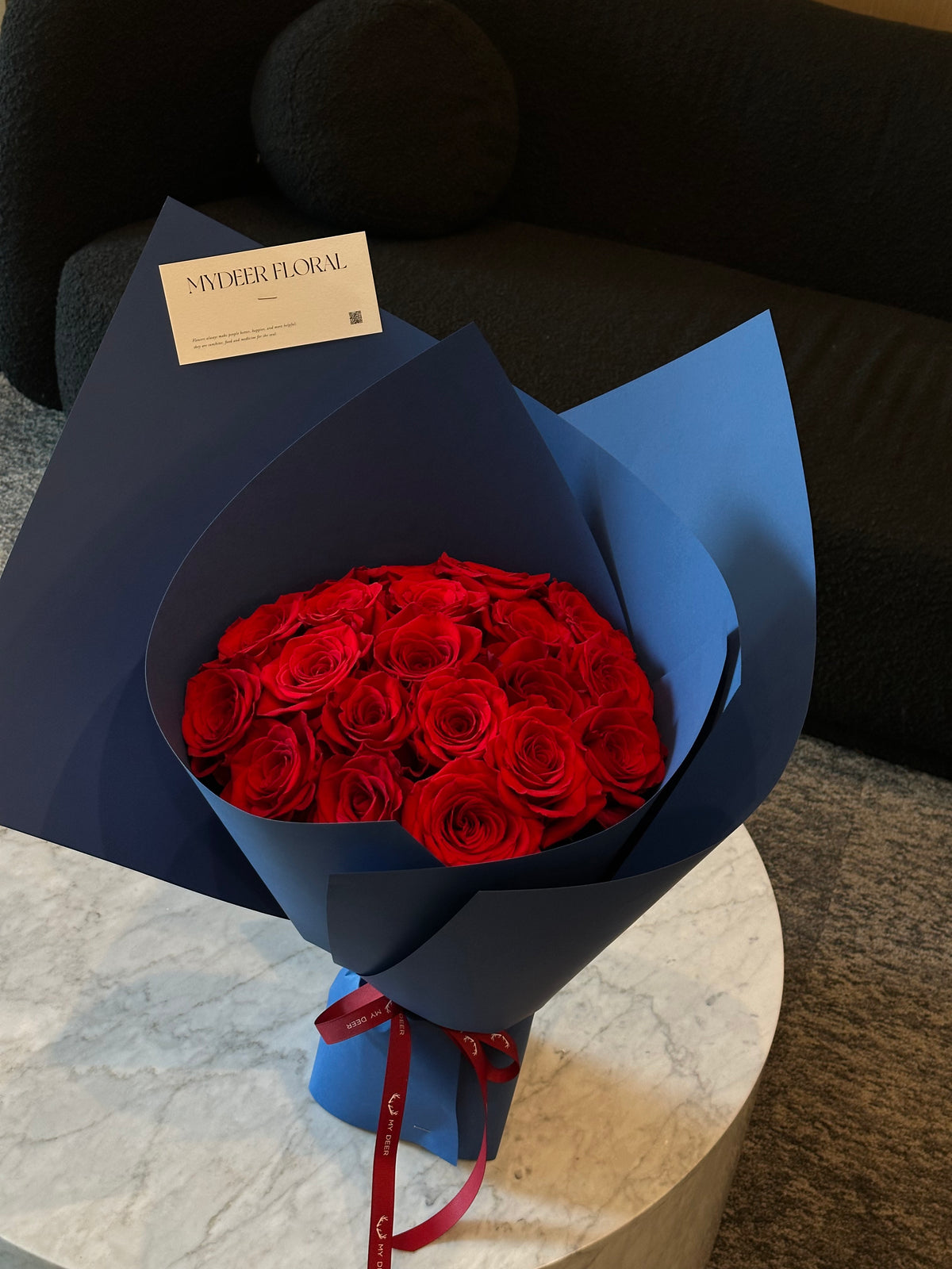 《海蓝情书》玫瑰花束