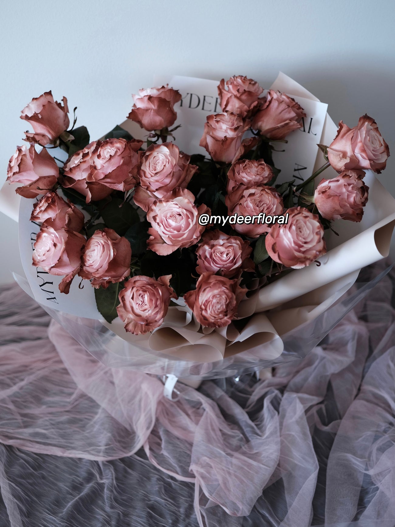 牛奶咖啡玫瑰花束｜Cafe con leche Bouquet